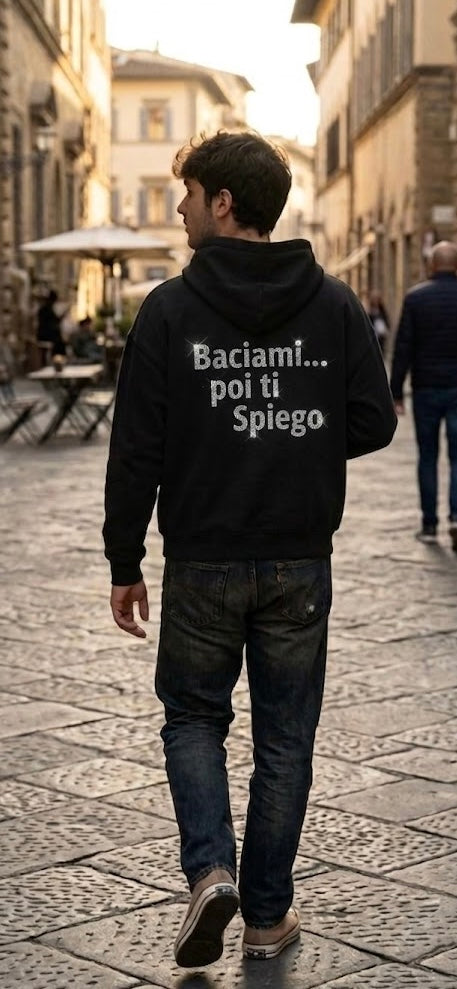 BaciamiPoiTiSpiego - Hoodie Brillantinata