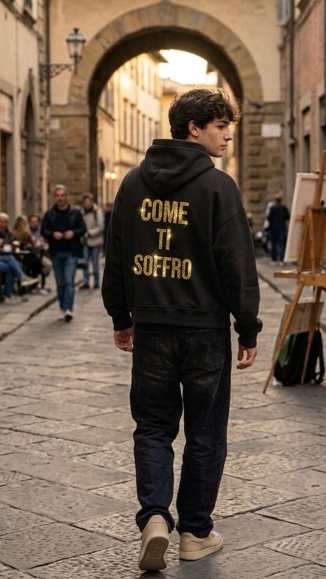 ComeTiSoffro - Hoodie Brillantinata